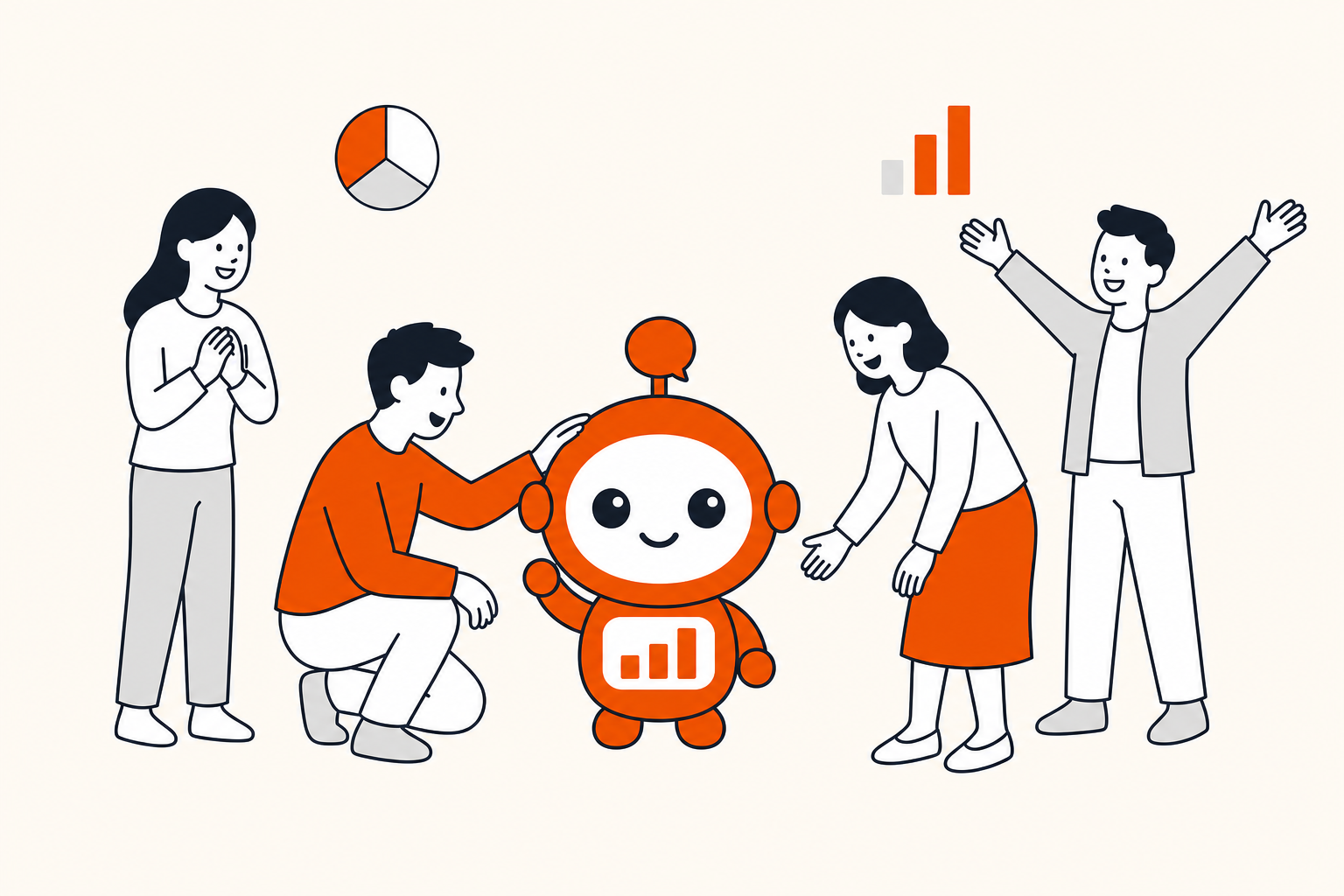 アンケート結果をキャラクターが解説する機能をコエカツに追加、グラフの読み解きを自動化