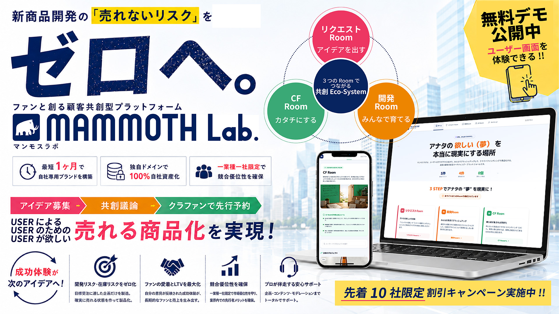 ファンと創る顧客共創型プラットフォーム『mammoth Lab.』提供開始！