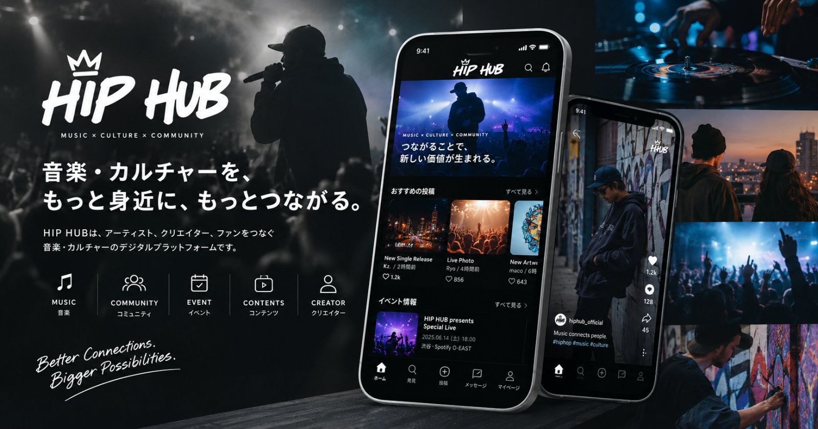 株式会社HIP HUB、音楽・カルチャープラットフォーム「HIP HUB」を提供開始